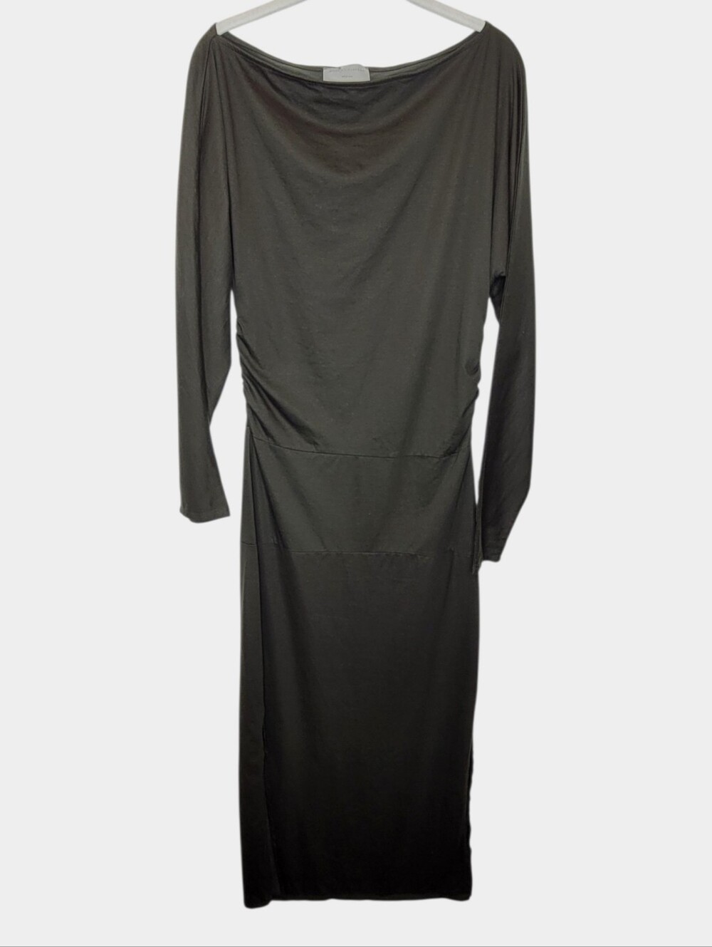 Modern Citizen Long Sleeve Boatneck Maxi Dress M Dark Green